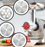 WOLFCUT - Fleischwolfscheibensatz 3 mm + 6 mm Bohrung kompatibel mit allen gängigen Fleischwolf Marken Größe 5