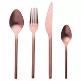 24-teiliges Besteckset aus Edelstahl, in Satin-kupfer