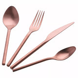 24-teiliges Besteckset aus Edelstahl, in Satin-kupfer