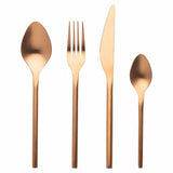 24-teiliges Besteckset aus Edelstahl in Satin-gold