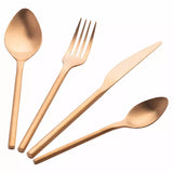 24-teiliges Besteckset aus Edelstahl in Satin-gold