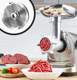 WOLFCUT - Fleischwolfscheiben o. Messer mit Nabe und 2 Nuten kompatibel mit allen gängigen Fleischwolf Marken Größe 22