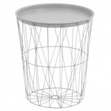 Beistelltisch 40 x 46 cm in Weiß / Kupfer / Schwarz auswählbar