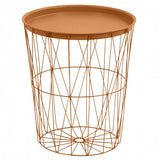 Beistelltisch 40 x 46 cm in Weiß / Kupfer / Schwarz auswählbar