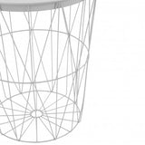 Beistelltisch 40 x 46 cm in Weiß / Kupfer / Schwarz auswählbar