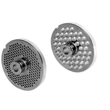 Fleischwolfscheibensatz mit Nabe 3 mm + 8 mm Bohrung kompatibel mit allen gängigen Fleischwolf Marken Größe 22