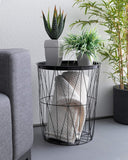 Beistelltisch 40 x 46 cm in Weiß / Kupfer / Schwarz auswählbar