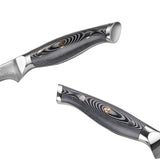 WOLFCUT - Damaskus Ausbeinmesser 14 cm Klinge 67-lagiger Damaszenerstahl mit Geschenkbox