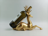 Eleganter goldener Flaschenhalter in Hirschform