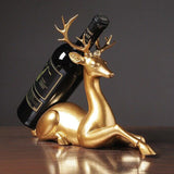 Eleganter goldener Flaschenhalter in Hirschform