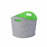 Aufbewahrungskörbe Filz 2tlg.grau/grün