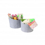 Aufbewahrungskörbe Filz 2tlg.grau/grün