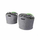 Aufbewahrungskörbe Filz 2tlg.grau/grün