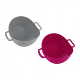 2-in-1-Salatschüssel mit Sieb, aus Kunststoff in 2 Farben