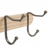 Wandgarderobe aus Kiefernholz, ca. 29 x 11,3 x 10,7 cm