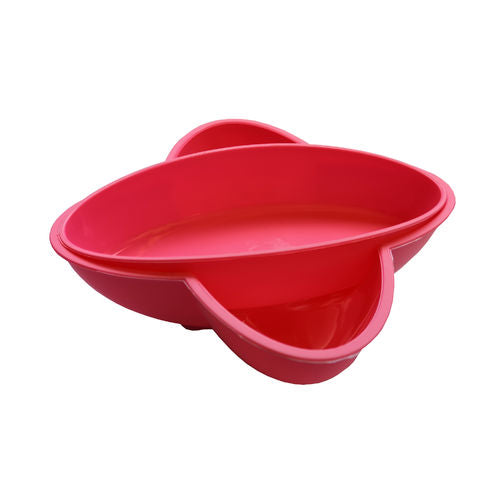 LivLab Mker Snackschale – Pistazienschale Mit Muschelfach, Sonnenblumenkerne, Rot