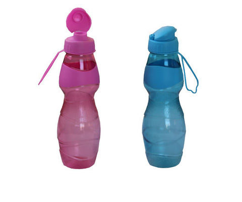 Trink- und Sportflasche mit Trageband 700 ml BPA Frei in 2 Farben - Discountmaxx
