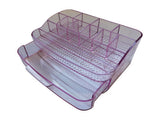 Kosmetik, Make-Up Organizer aus transparentem Kunststoff, 21,5 x14,5 x 7 cm - Discountmaxx