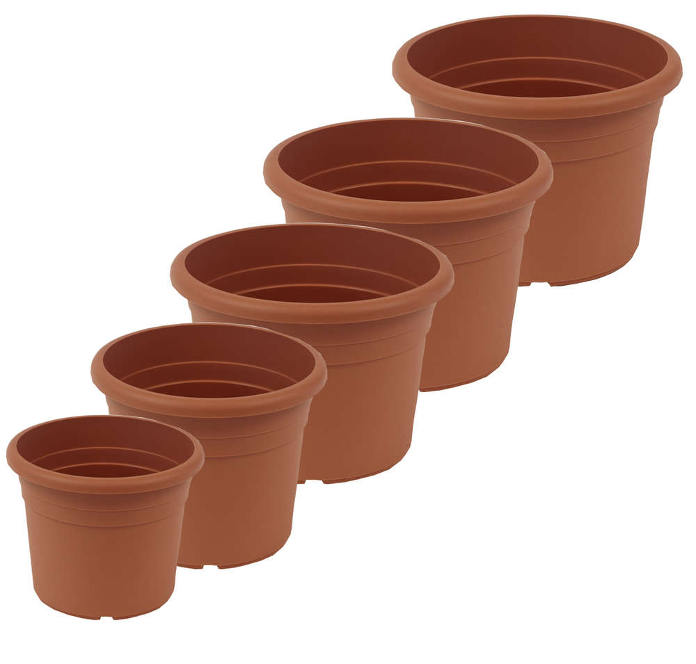 pflanztopf 15 cm durchmesser Pflanzkübel aus Kunststoff Ø ca.15 cm, 20 cm, 25 cm, 30 cm, 40 cm –  Homeflixx