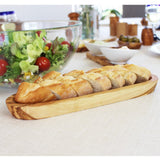 Handgefertigte Holzschale Baguette, Brotschale aus Olivenholz
