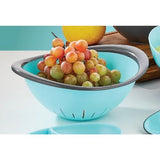 Zweifarbige Salatseiher, Sieb 2500 ml in 3 Farben - Discountmaxx