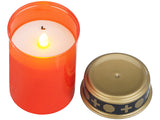 4er-Set flackernde Grablicht-LED-Kerzen, Batteriebetrieb, 12 cm hoch