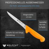 WOLFCUT Gold Serie - Ausbeinmesser 13 cm Klinge