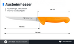 WOLFCUT Gold Serie - Metzgermesser-Set 3-tlg. - Zerlegemesser, Ausbeinmesser 13 cm, Ausbeinmesser gebogene flex Klinge 15 cm