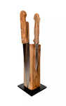 Magnetischer Messerblock TOWER aus Olivenholz