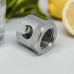 Ersatzmutter aus Aluminium + Ersatzdichtung kompatibel mit SodaStream Crystal 1.0 / 2.0, Penguin, Cool Easy / Kitchen Aid