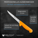 WOLFCUT Gold Serie - Metzgermesser-Set 2-tlg. - Ausbeinmesser Klinge 15 cm