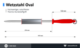 WOLFCUT - Wetzstahl oval - Nutzungslänge 29 cm