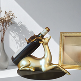 Eleganter goldener Flaschenhalter in Hirschform
