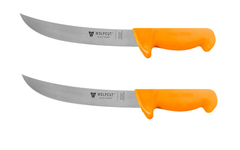 WOLFCUT Gold Serie - Metzgermesser-Set 2-tlg. - Zerlegemesser 21 cm Klinge
