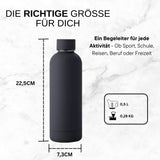 Trinkflasche aus Edelstahl in verschiedenen Farben 0,5 L