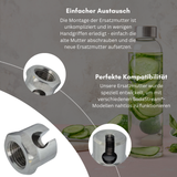 Ersatzmutter aus Aluminium kompatibel mit SodaStream Crystal 1.0/2.0, Penguin, Cool Easy / Kitchen Aid