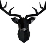 Geometrischer Hirschkopf auswählbar in schwarz o. weiß