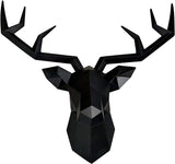 Geometrischer Hirschkopf auswählbar in schwarz o. weiß