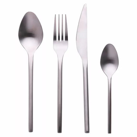 24-teiliges Besteckset aus Edelstahl in Satin-silber