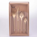 24-teiliges Besteckset aus Edelstahl in Satin-gold