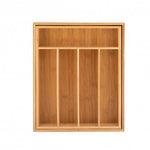 Besteckkasten 31,0 x 5,5 x 37,0 cm aus Bambus ausziehbar mit verstellbaren Fächern