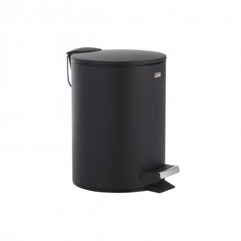Kosmetikeimer mit Klappdeckel in Schwarz 3 Liter