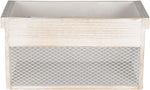 Aufbewahrungskörbe aus Holz weiß 32x19x16 cm & 24x16x15 cm