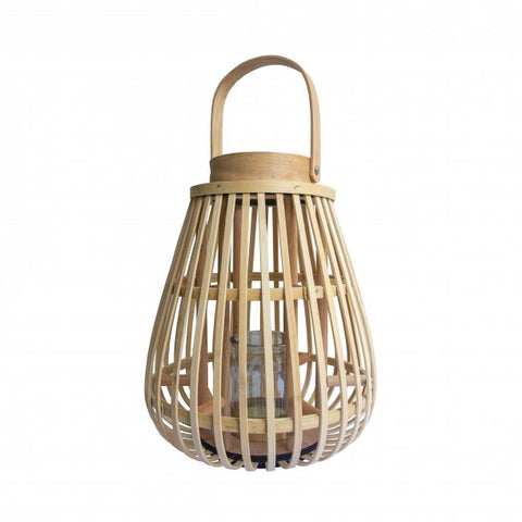 Laterne aus Bambus ca. 33x40x33 cm