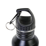 Trinkflasche aus Edelstahl, Wasserflasche schwarz, ca. 600 ml