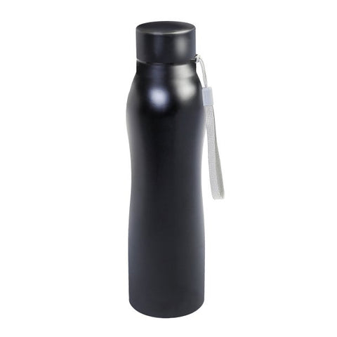 Trinkflasche aus Edelstahl, Wasserflasche schwarz, ca. 1000 ml