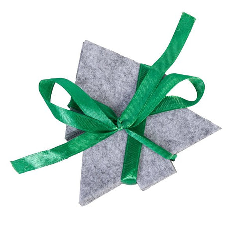 Filzuntersetzer 6er-Set Tannenbaum mit Schleife