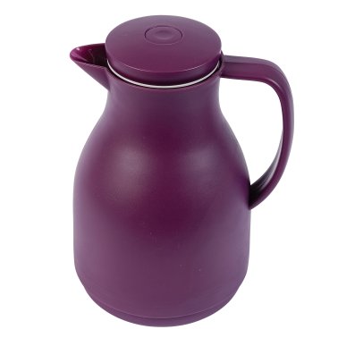 Isolierkanne 1 L mit Push-Knopf in Aubergine