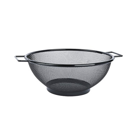Salatsieb aus rostfreiem Edelstahl Ø 23 cm in schwarz