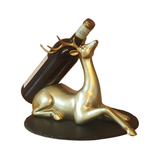 Eleganter goldener Flaschenhalter in Hirschform